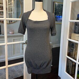 Spring Street Gray Short Sleeve Sweater L Faux Shrug